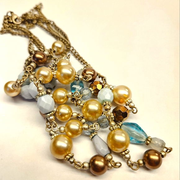 Premier Designs Multistrand Beaded Chain Necklace - Picture 4 of 4